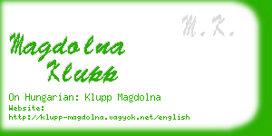 magdolna klupp business card